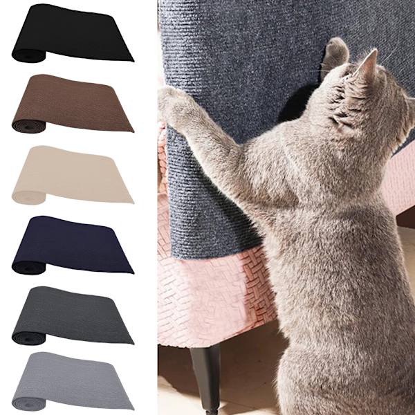 Självhäftande kattskrapmatta för hushållsbruk, reptåligt soffskydd, tillbehör för kattungar, kaki Kaki Extra Large