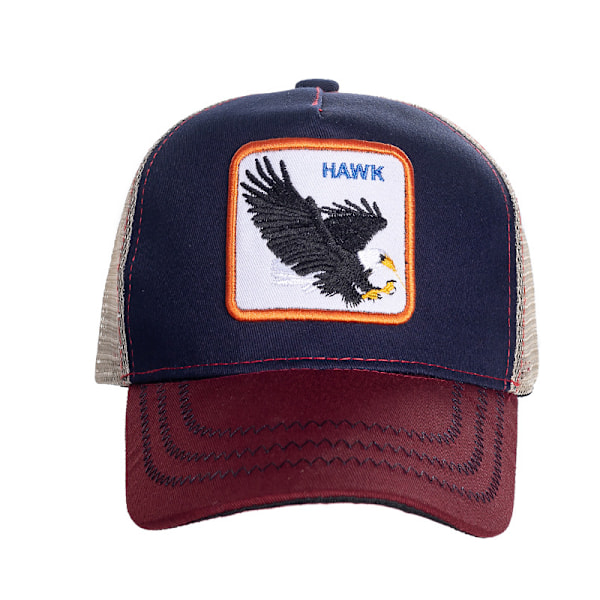 Mesh Djur Brodert Caps Snapback Caps Ørn Rød B eagle red blue