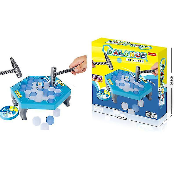 Pelasta pingviini jäällä -peli, riko jääkuutioloukku, hauska peli, joulupeli, lelu