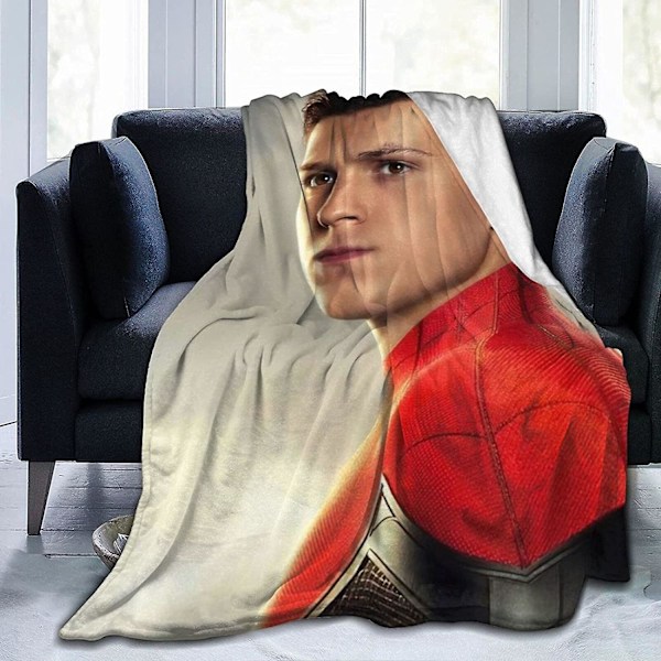 Tom Holland filt - Ultramjuk flanellfilt 3D-print fluffig plyschfilt sängdekoration sängfilt för vardagsrum sovrumsdekor (3 storlekar)