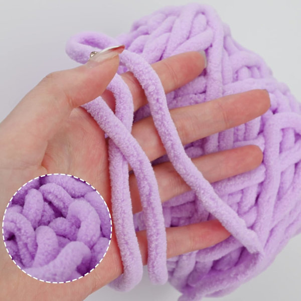 Garn 4x Garn för Virkning, Mjukt Chunky Garn för Garnprojekt lotus root purple
