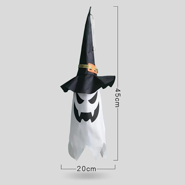 5-pakk Halloween-puutarhakoristeet, riippuva Halloween LED-haamuvalo, hehkuva haamukoriste Halloween sisä- ja ulkokoristeluun