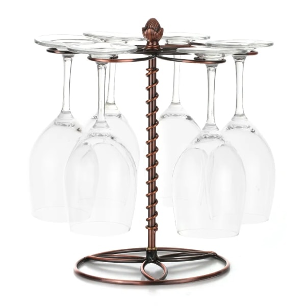 Vinglasställ för rödvinsglas, torkställ för glas, 6 vinglasställ, förvaringsställ, fristående vinglasställ