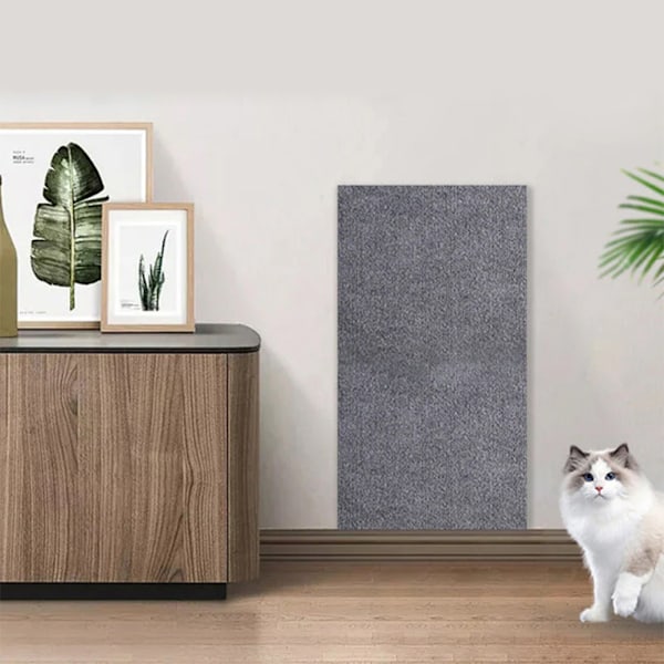 Kattklösträdmatta med självhäftande baksida Stabila möbler Skyddsmatta för kattungar Katt Ljusgrå Light Gray Light Gray 40x100cm