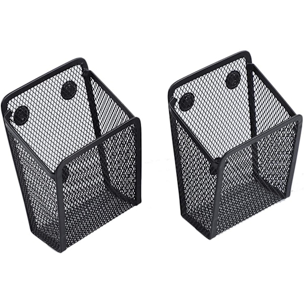 2-pack Magnetisk Pennhållare, Nätförvaringskorg med Extra Stark Magnet för Kylskåp, Vittavla, Skåpstillbehör, Kontor