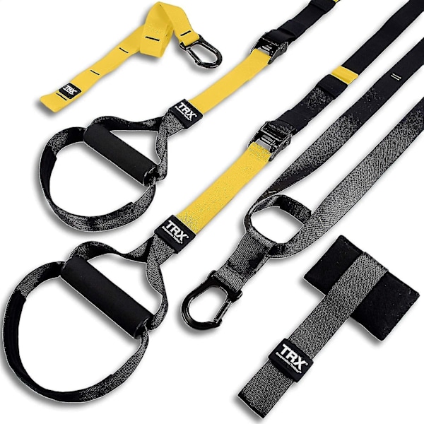 TRX All-in-One Suspension Trainer - Kokonaisvalmennusjärjestelmä kuntosalille kokeneelle kuntoilijalle, mukaan lukien pääsy Trx Training Clubiin