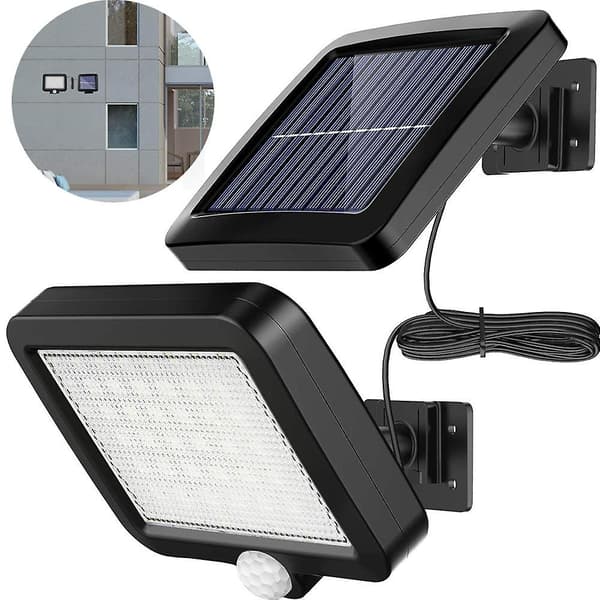 Udendørs solcellelamper, 56 LED solcellelampe udendørs med bevægelsessensor