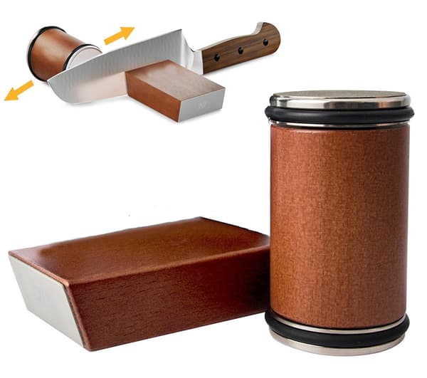 Knife Sharpener with Rollers, with Industrial Diamond at 15 and 20 Degrees for Knife Sharpening, Knife Sharpening System with Rollers