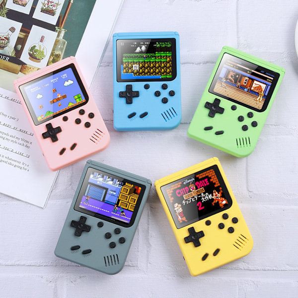 Innebygd 500 klassiske spill Retro spillkonsoll barnegåve yellow