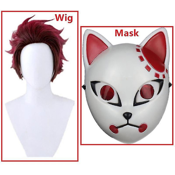 Demon Slayer Kimetsu No Yaiba Tanjirou Kamado Cosplay Kostume Kimono Jul Anime Uniform Sæt til voksne og børn - Perfekt 9-delt sæt 9 piece set 9 piece set 130