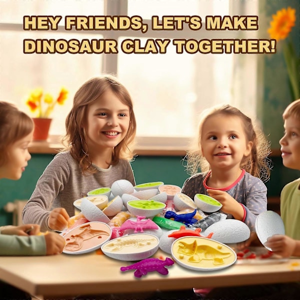 Leklera Dinosaurieägg Set För Barn Dinosaurie Leklera Formar Leklera Tillbehör Dinosaurieleksaker Present För 3 4 5 6 7 8 År Flickor Pojkar FL