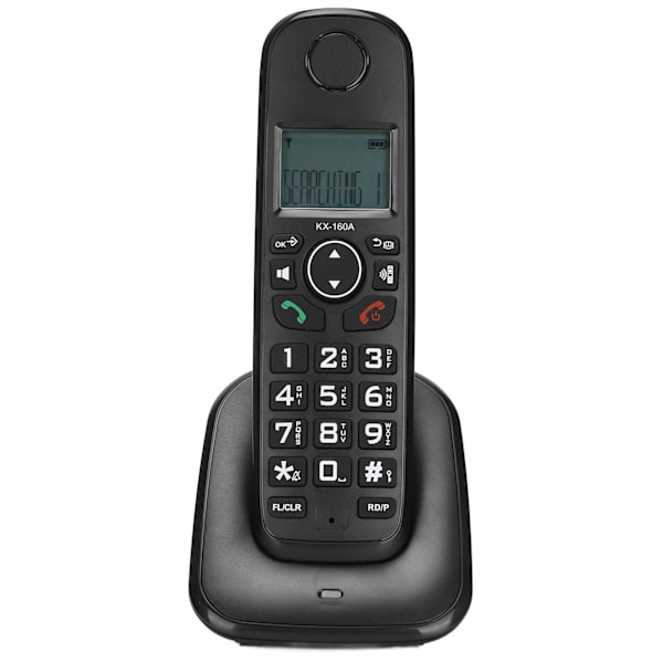 Trådløs Telefonhåndset Trådløs Telefon med Nummerpræsentation Gratis Opkald En-Knap Tryk LCD-Skærm EU-Stik 100‑240V