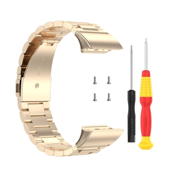 Universal Tre Perler Rustfrit Stål Watch B til Garmin Forerunner 35/30 Champagne Gold