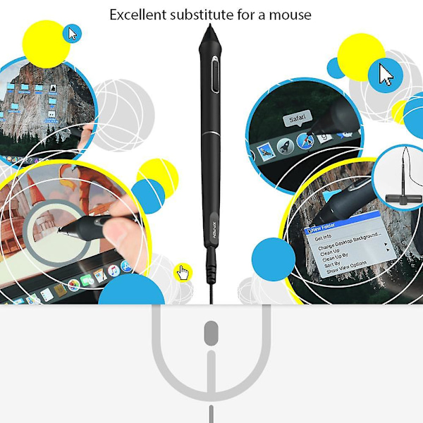 XP-Pen P02s Ladattava akkukynä Artist 16 Pro, Artist 22 Pro, Artist 22e Pro -piirtopöydille