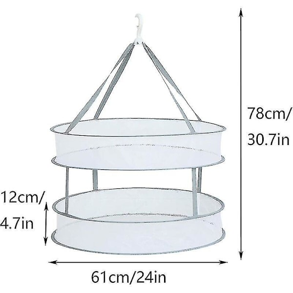 Foldbart Tørrestativ Hængende Tøj Tørretumbler Foldbart Mesh Nettørrestativ Foldbart Tørrestativ Hængende Tøjkurv til Trøje, Delicat