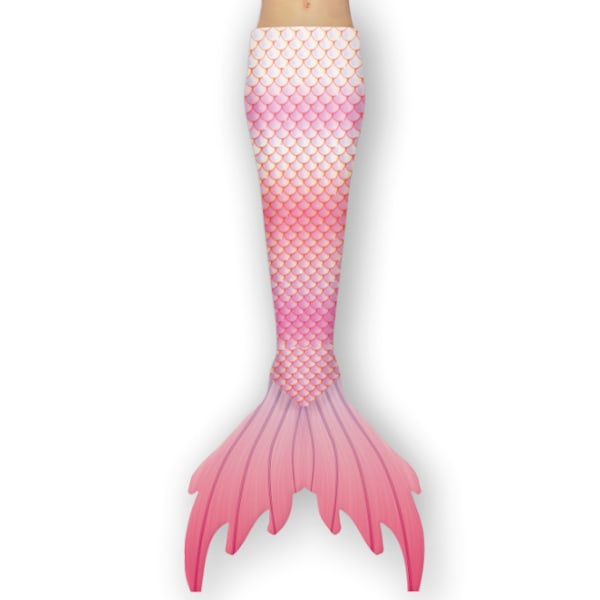 Tyttö Mermaids Tail med Monofin rosa pink