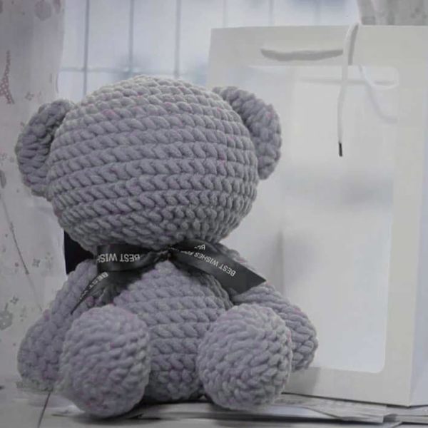 Stickgarn 4x Stickgarn för Virkning, Mjukt Chunky Garn för Garnprojekt grey