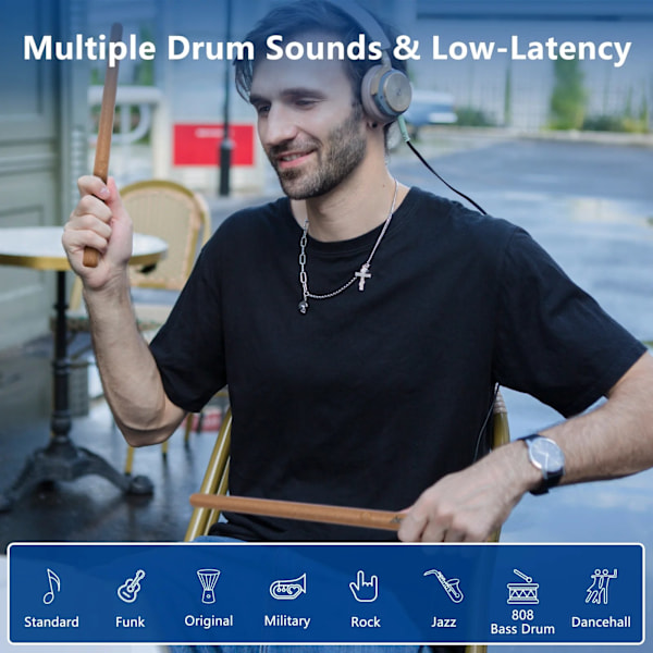 AeroBand PocketDrum 2 Plus Elektrisk Lufttrommesett brun