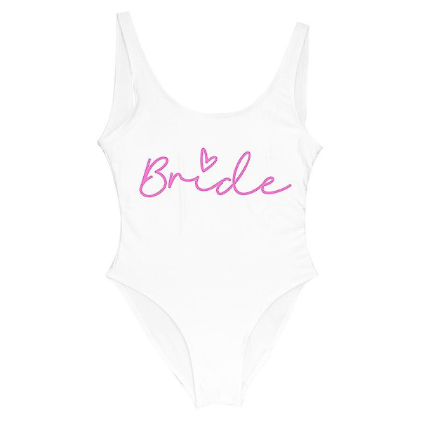 S-3xl Print Team Brud Badedragt i ét stykke Kvinder Badetøj Polterabend Badedragt Sommer Strandtøj Badedragt bride1 bride1 M