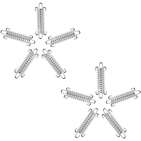 10 st tältfjäderspänne, rostfritt stål fjäderspänne, solskyddssegel fixeringssats, segelskyddsfästen, används för utomhusbruk