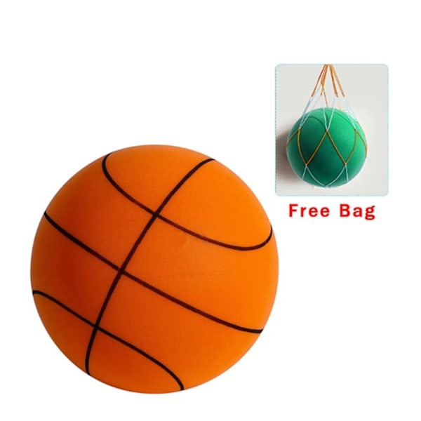 Handleshh Silent Basketball - Premiummaterial, stille og myk skumboll, trenings- og spillhjelp Oransje Oransje Orange 18cm