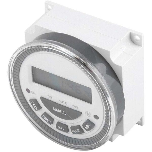 16A Ugentlig Timer Ugentlig Programmerbar Ur Programmeringsrelæafbryder med Støvdæksel til Hvidevarer Lamper Displaypanel (220V){ROG}
