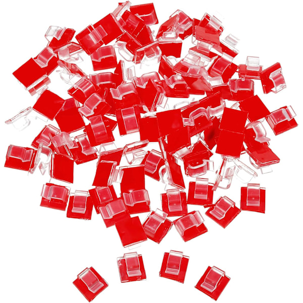 100 kabelclips, (gennemsigtige, store)