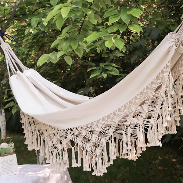 Black Hammock with 300 kg Max Load, 200 x 150 cm. Load Capacity 150 kg, 1 to 2 People