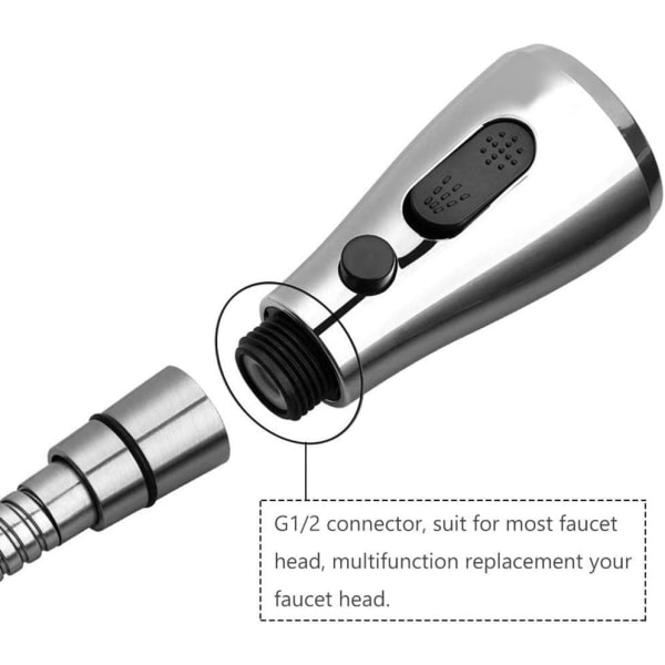 Funktioner Köksblandare Sprayhuvud Ersättningsdel - Utdragsinställningar Duschmunstycke för köksblandare, G 1/2-anslutning