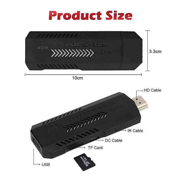 X2 Plus Pelitikku Retro Konsoli Kaksi Langatonta Ohjainta 128gb 40000+ peliä