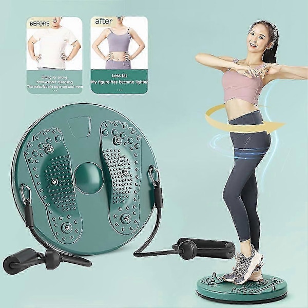 Twist Waist Disc Balansbräda med Dragsko - Kroppsskulpterande Midjetwistbräda - Fitnessplattform för Hemmaträning