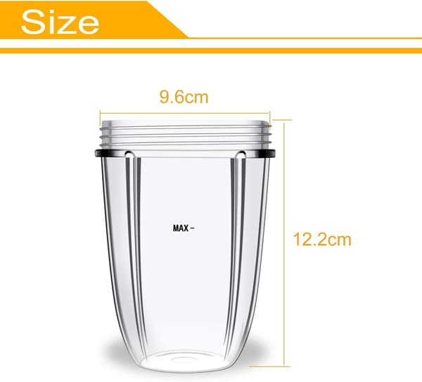 18oz Cup Replacement Compatible with Nutribullet 600W 900W Blender Parts 2 Pcs