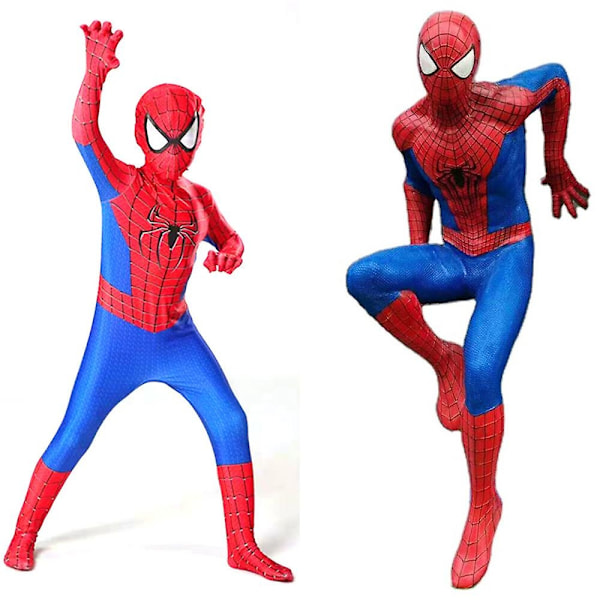 3-12-vuotiaiden lasten Spider-man Cosplay -asu - täydellinen 4-5 Years