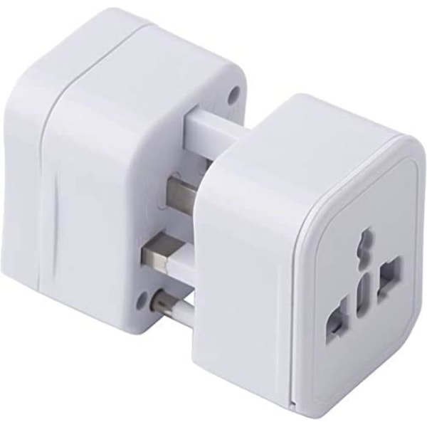 Rejseadapter - EU til alle stikkontakter - Universal International Strømadapter - 3-i-1 Stik - 220V (Hvid)