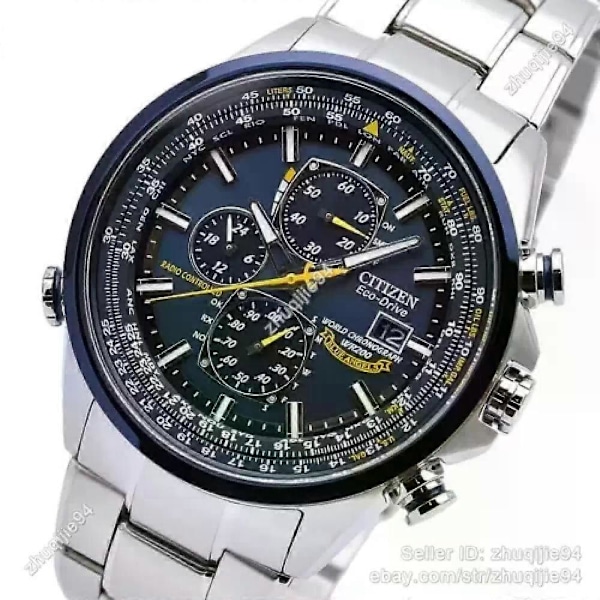 NY Luksuriøs CITIZEN Blue Angels Eco-Drive Klokke - Herreklokke Verdenskronograf (FMY)