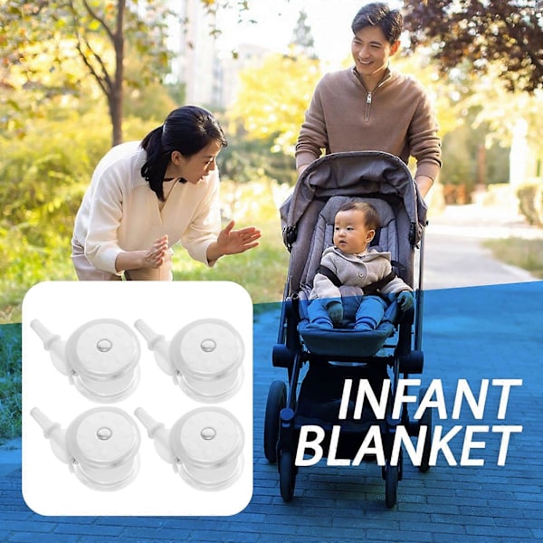 4 stk. Universal Erstatningshjul For Baby Gåstoler Hjul For Baby Trend Barnevogner Og Gåstoler (LGL)