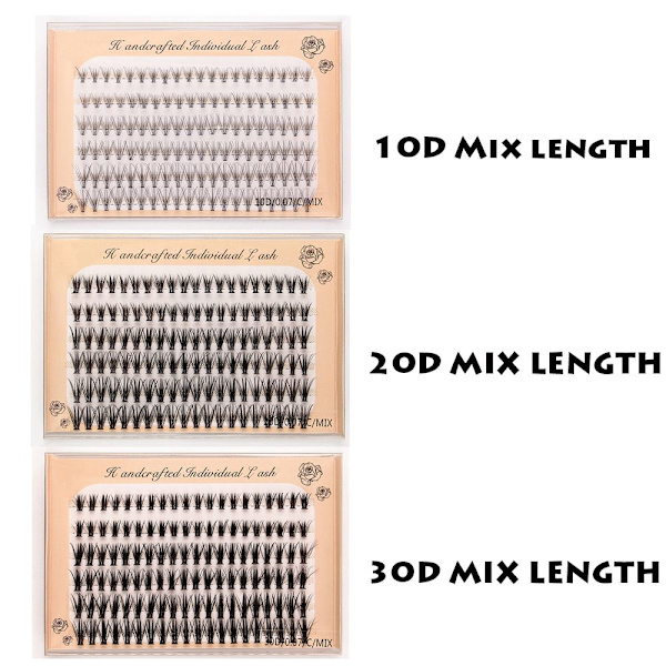 6 rader individuella fransar Mjuka Tjocka 8 MM30D 30D - hög kvalitet-XF12-