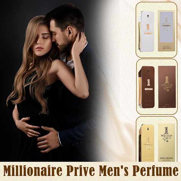 (Påskkampanj) Högkvalitativ PacoRabanne 1 Million Prive EDP Nat Spray 100 Golden millions 1pcs