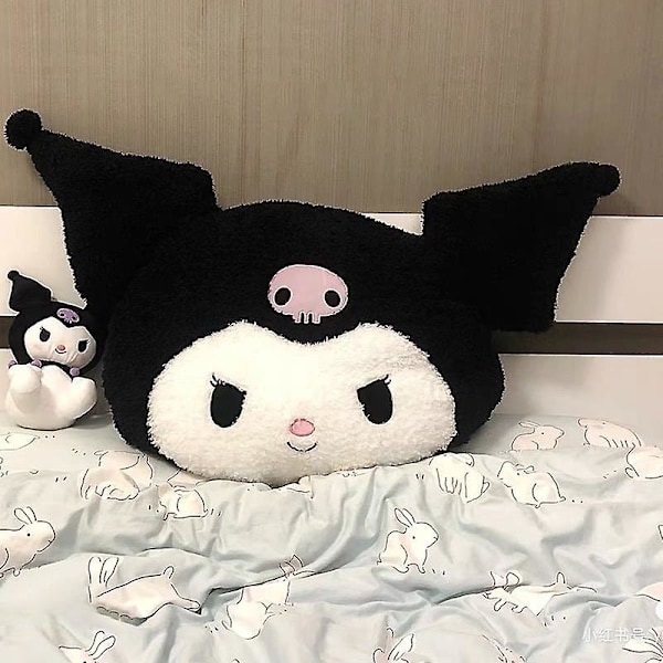 40*45cm Kawaii Sanrio Plyschkudde Kuromi My Melody Kirby Animedocka Leksaker Mjuk Plysch Födelsedagspresent Till Barn [DB] 45CM 45CM Black-kuromi-2