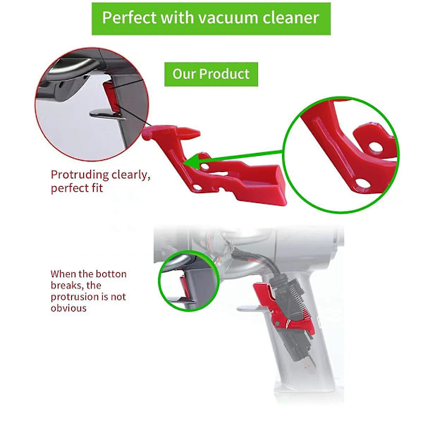 Udskiftning af udløserknap til V10 V11 Sv12 Sv14 Støvsuger Rød Switch Button Parts Kit