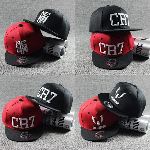 Nytt mode Barn Ronaldo Cr7 Neymar Njr Cap Hatt Pojkar Flickor Barn Messi Snapback Hattar Hip Hop Kepsar Gorras red CR7