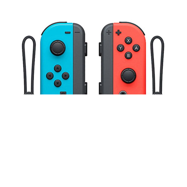 Nintendo Switch-kontroller Joycon trådlös Bluetooth-spelkontroller fjärrväckning med snöre, stöder fitnessring red+blue