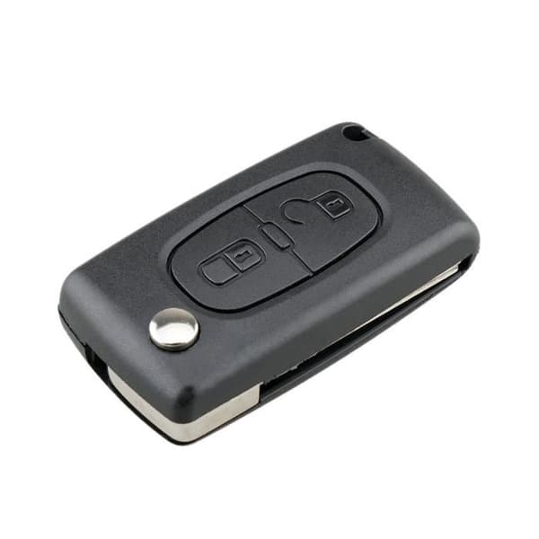 01A Fits Citroen C3 Replacement 2 Buttons Remote Key Shell Case Ce0536 Va2, Black