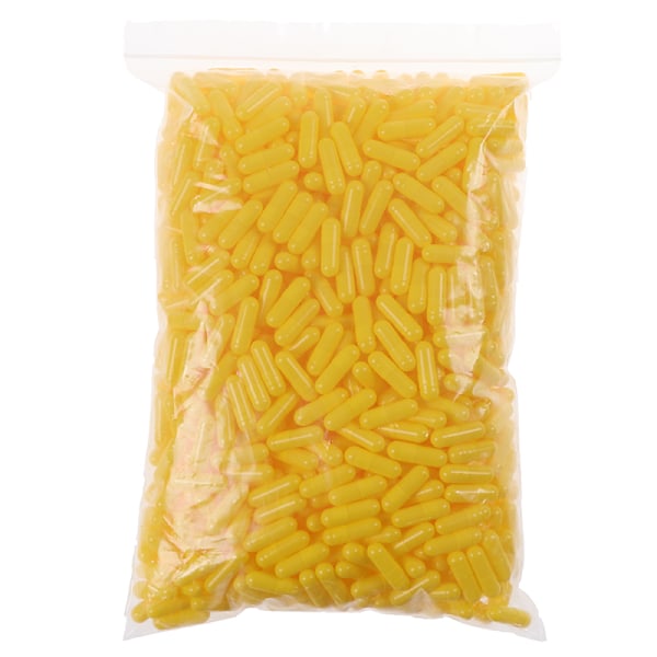 1000 stycken Tom Hård Lös Gelatinkapsel Storlek 0# Gel Medicin Gul Yellow