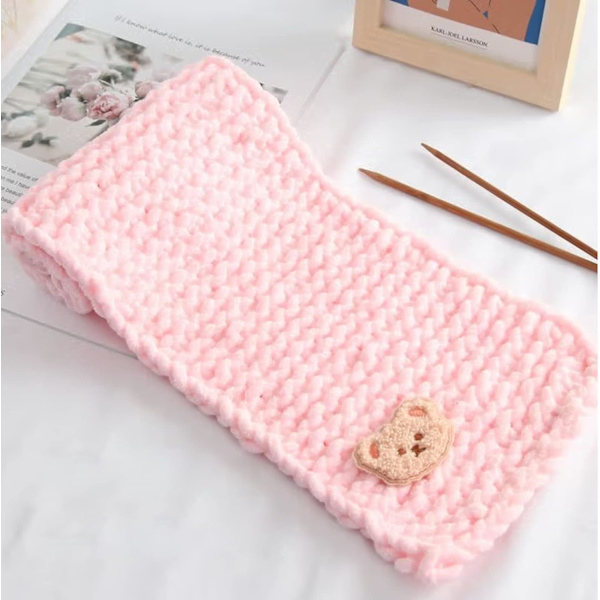 Stickgarn 4x Stickgarn för Virkning, Mjukt Chunky Garn för Garnprojekt light pink