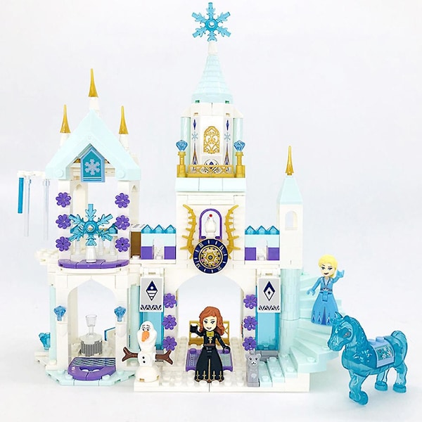 365 st Elsa Castle For Girl Montera DIY Leksak Set ABS Film Frozen Gift Ny