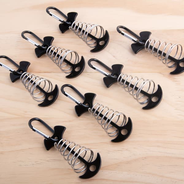 Teltplugger i aluminiumslegering, 7-delt sett, vindtette campingplugger 7pcs Red+Red