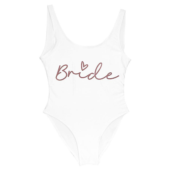 S-3xl Print Team Bride One Piece Badedragt Kvinder Badetøj Polterabend Badedragt Sommer Strandtøj Badedragt bride4 bride4 L