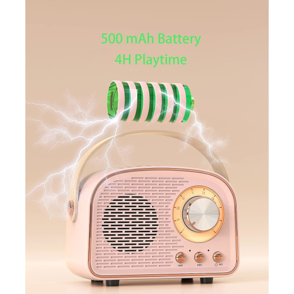 IC Mini Radio Bluetooth-högtalare, Bärbar liten högtalare Vit