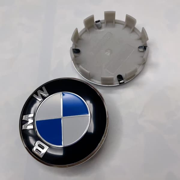 4-pak BMW Centerkapsler / Hjulkapsler Emblemer 68mm Blå/Vit